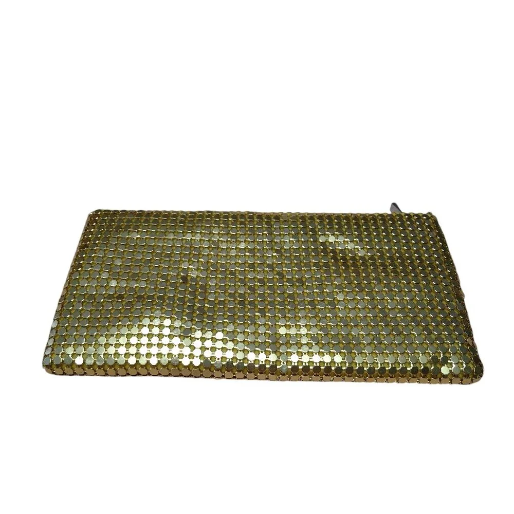 Charming Charlie RSVP Gold Fabric Mesh Bracelet Wristlet Purse Clutch Formal - Picture 3 of 4